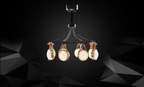 معلقة ليد 80029/8 - Gold+Black - kabbanifurniture
