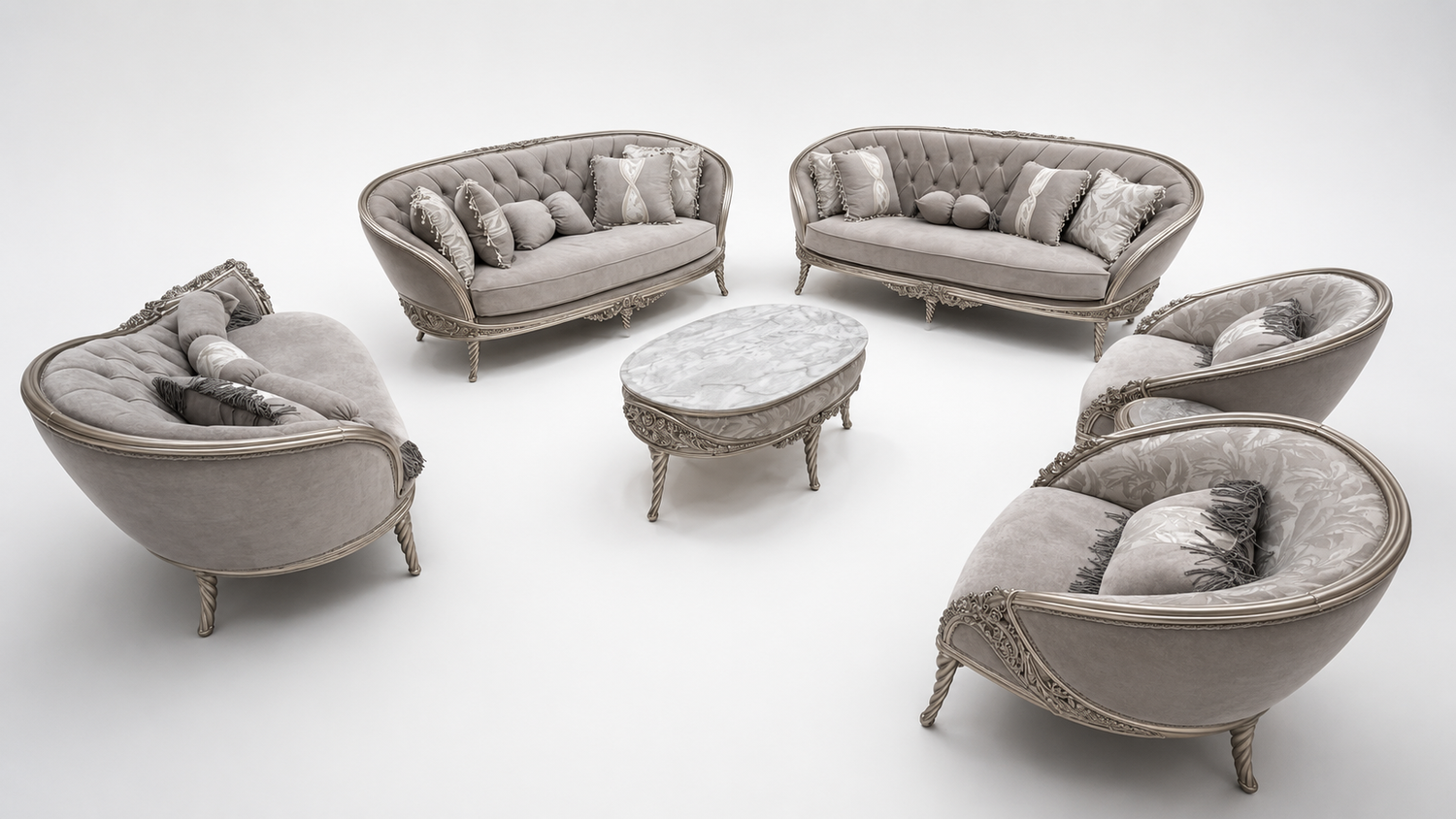 Silver Salon Set 5