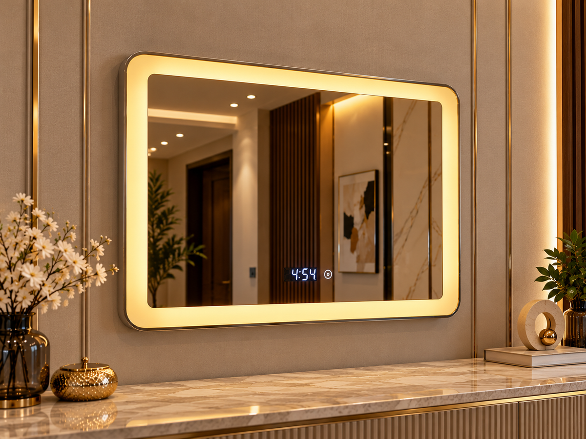 مراية ليد DigitaL 003 / 800*600 SILVER - kabbanifurniture