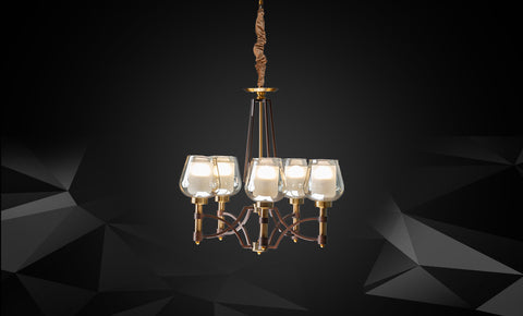 نجفة LM-21039-5-CF+CAB - kabbanifurniture
