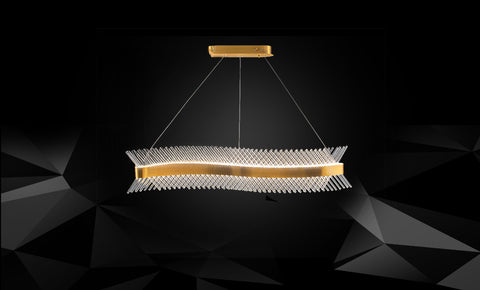 نجفة كريستال LM-2184/L1000-200 -GD+BR - kabbanifurniture