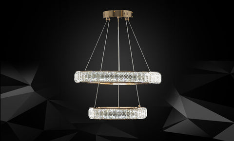 معلقة ليد LM - 3007/400+600 GD - kabbanifurniture
