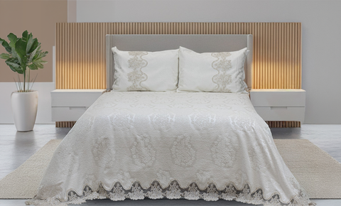 مفرش عروس قباني دينزلي 6 قطع - kabbanifurniture