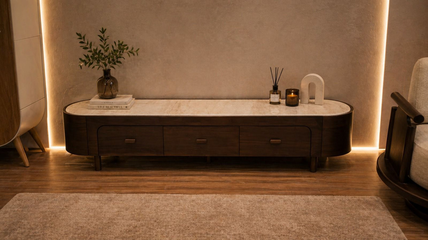 KT-719 – Oval TV Stand 1