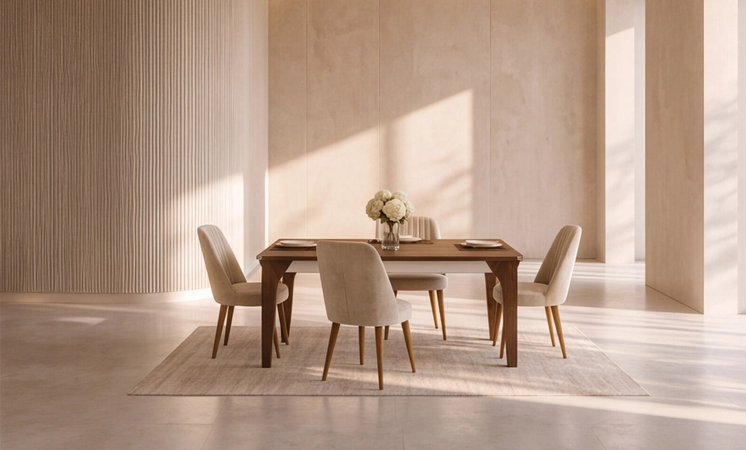 GT6-140 Dining Table + 4 Chairs 2