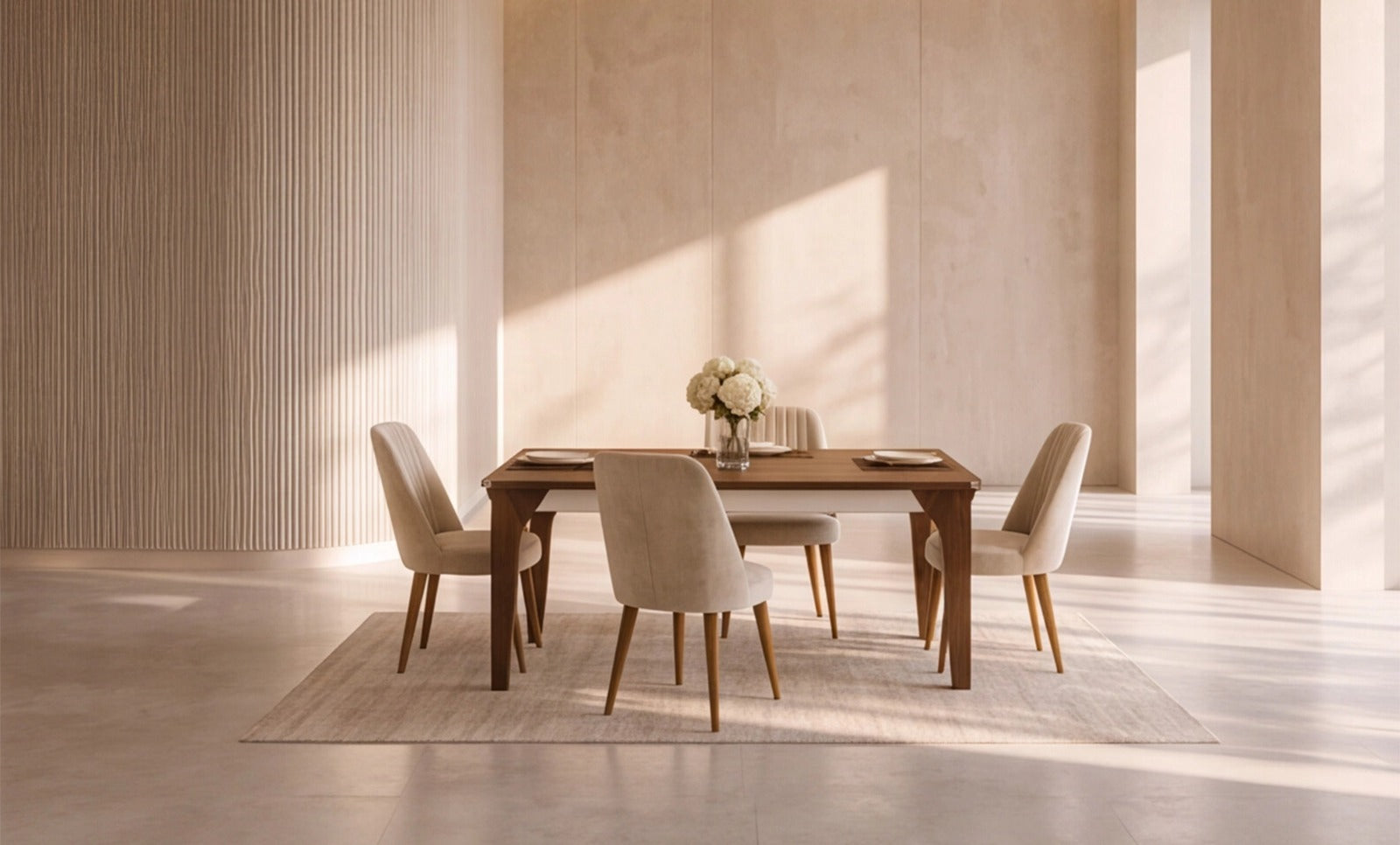 GT6-140 Dining Table + 4 Chairs