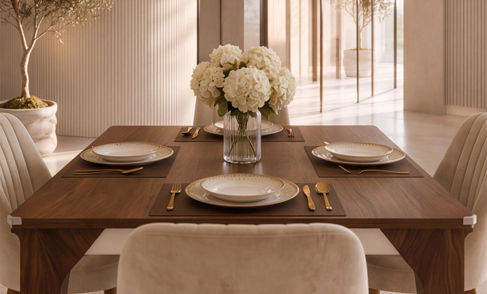 GT6-140 Dining Table + 4 Chairs
