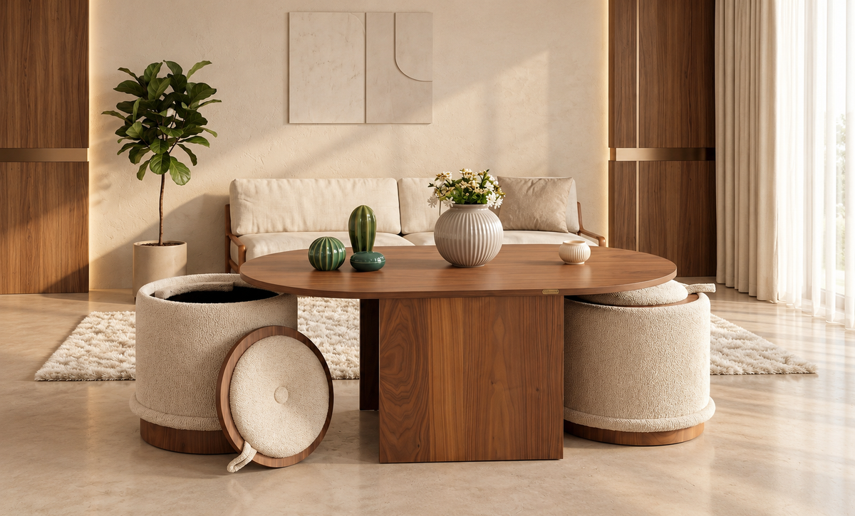 Nested star-shaped coffee tables