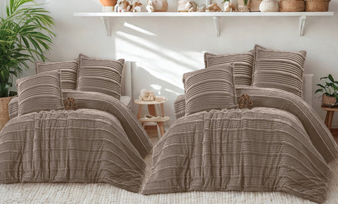 لحاف فرو مقلم بلس سنجل 4 قطع