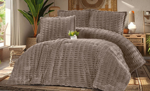 لحاف فرو مودرن دبل 3 قطع - kabbanifurniture