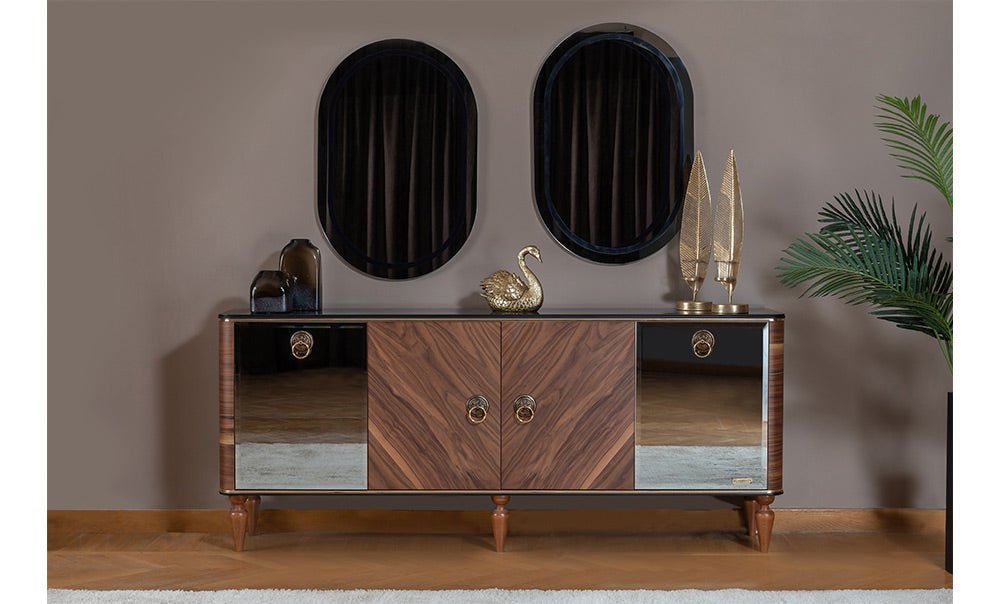 بوفيه بلاك مع 2 مرايا - kabbanifurniture