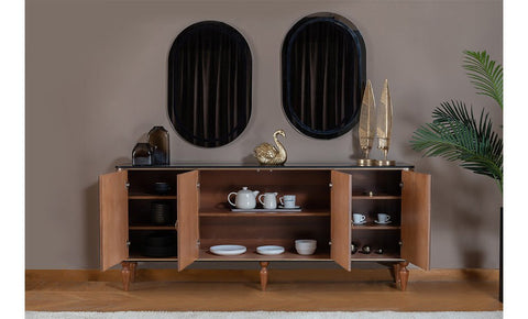 بوفيه بلاك مع 2 مرايا - kabbanifurniture
