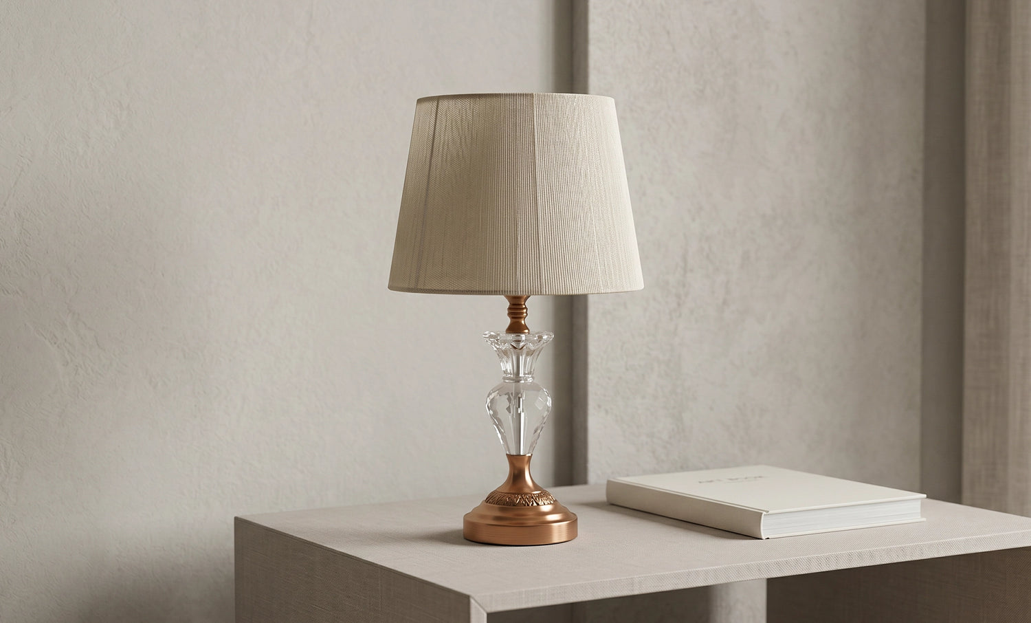 T6062 - CRYSTAL - E27 Lampshade Table Lamp 1