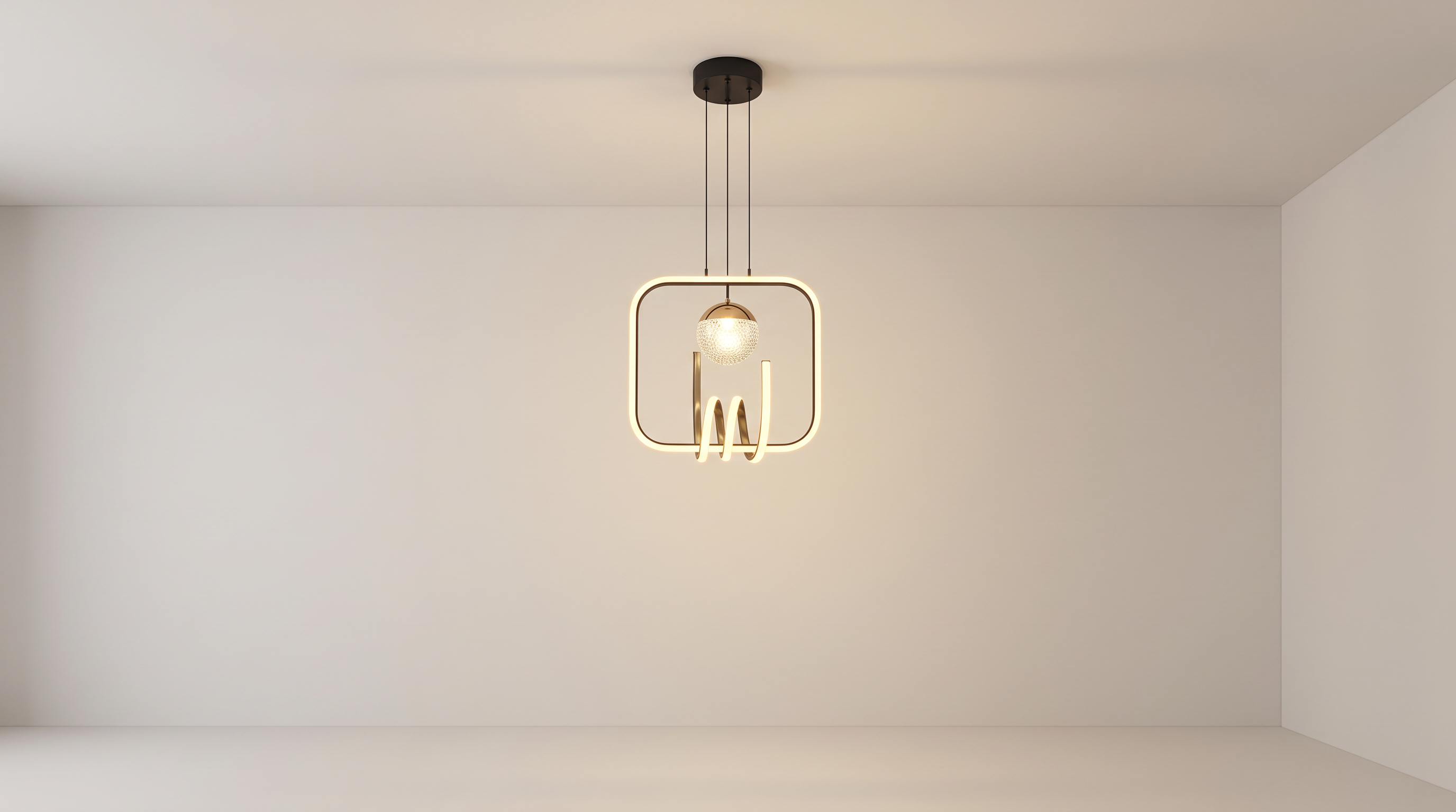 88004-BK+GD LED Pendant