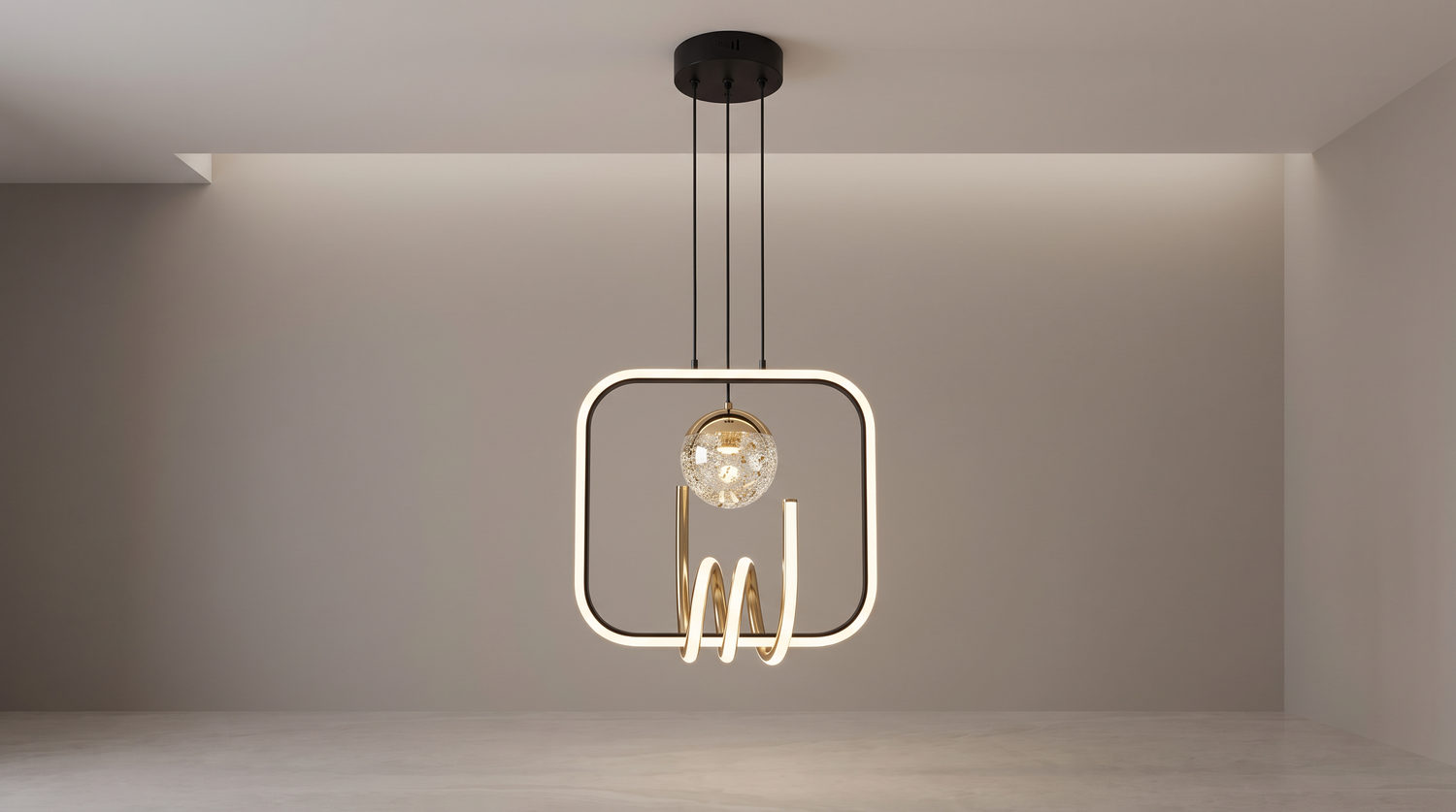 88004-BK+GD LED Pendant 2