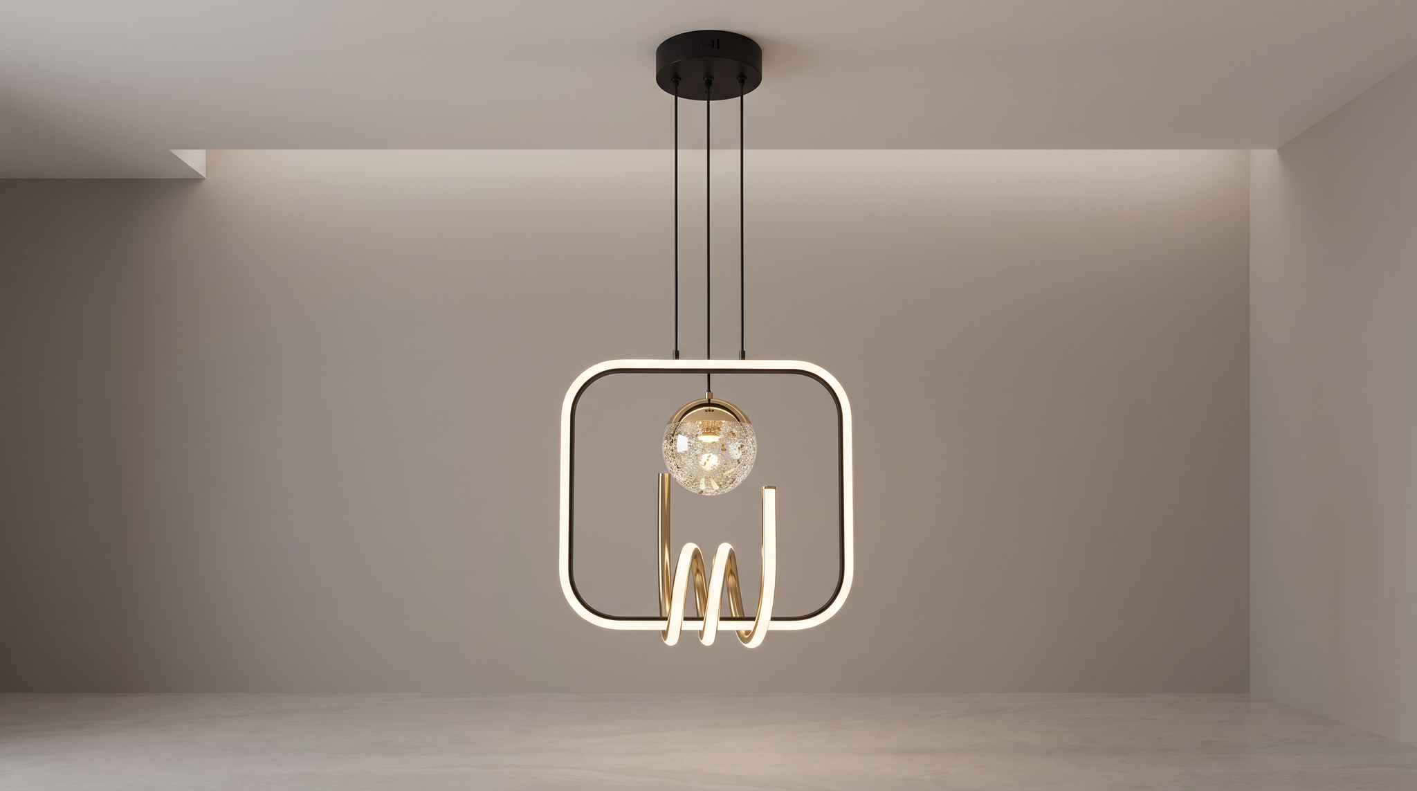 88004-BK+GD LED Pendant