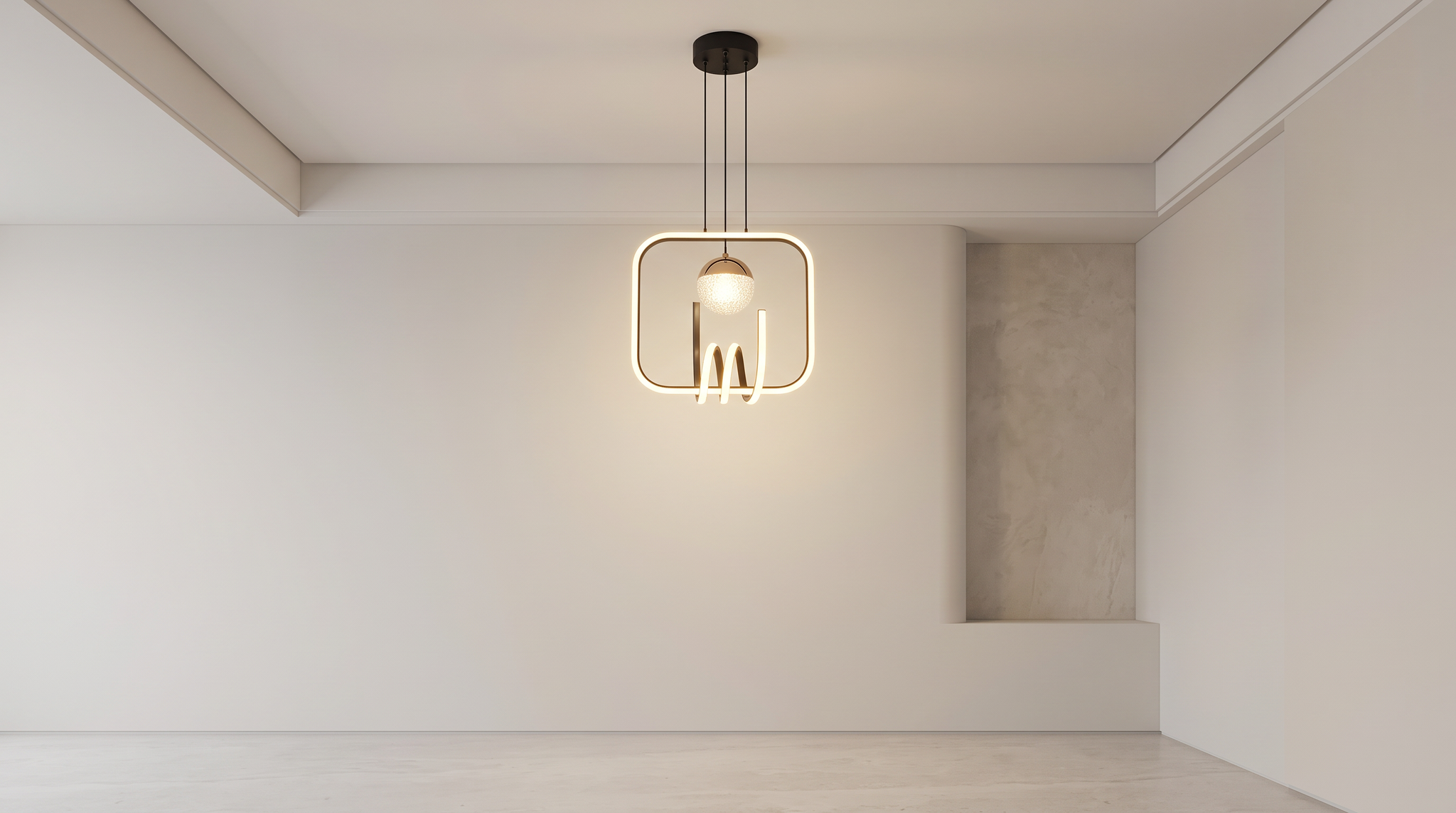 88004-BK+GD LED Pendant