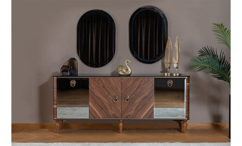 بوفيه بلاك مع 2 مرايا - kabbanifurniture
