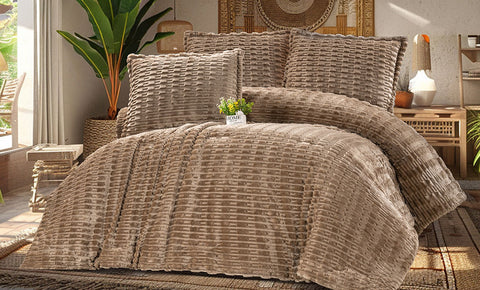 لحاف فرو مودرن دبل 3 قطع - kabbanifurniture