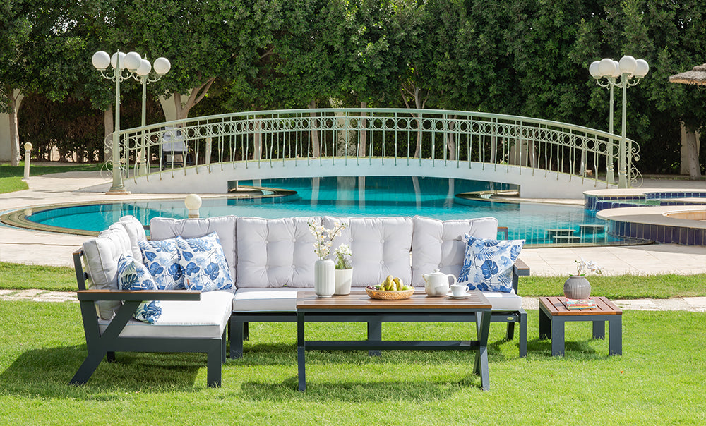 ركنه سيلفيا الومنيوم - kabbanifurniture