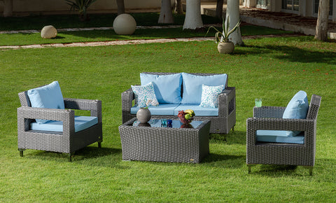 طقم انتريه ماونتن ستيل - kabbanifurniture