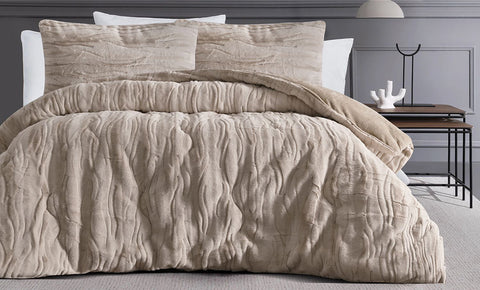 طقم لحاف شتوي فرو دبل 3 قطع - 1622