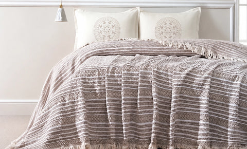 Printed Capitonné Quilt, Single, 4 Pieces