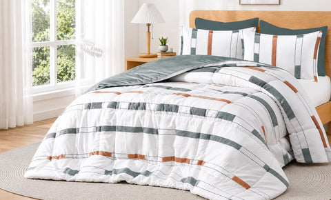 Printed Capitonné Quilt, Single, 4 Pieces