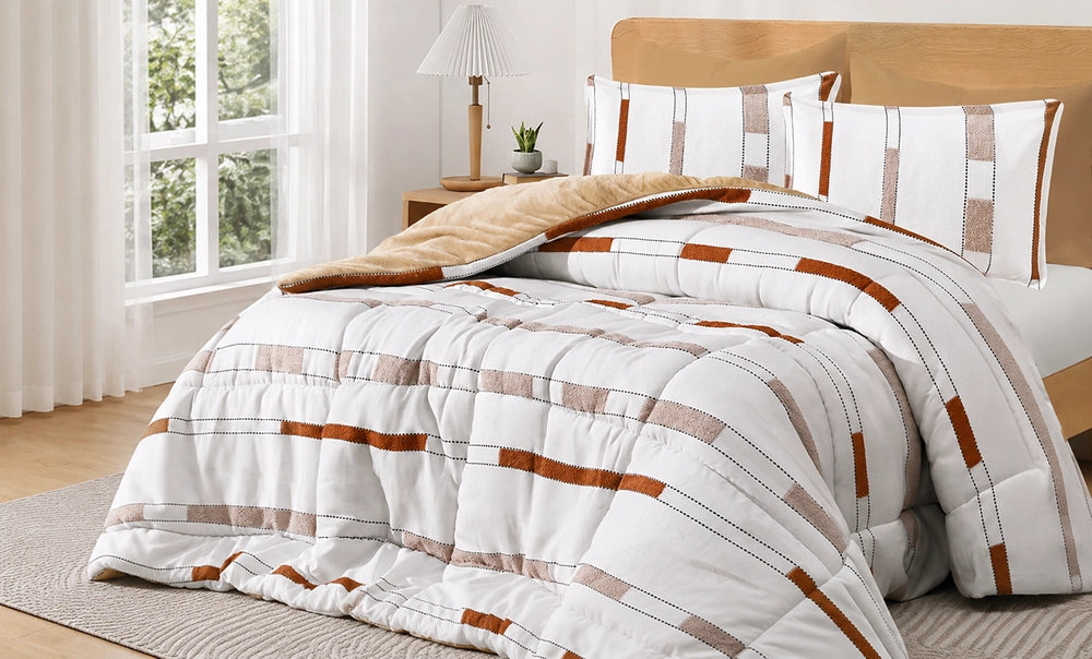 Cotton Quilted Double Bedspread Set 4110 - 3 Pieces