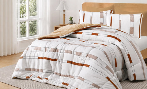 Printed Capitonné Quilt, Single, 4 Pieces