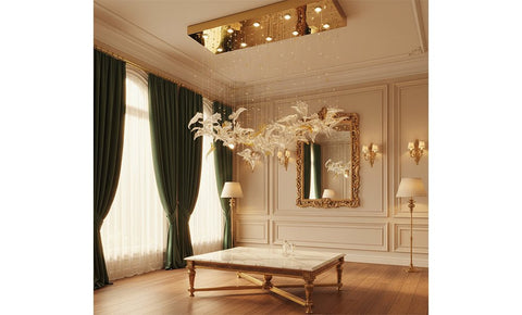 FLL2172 - L12 معلقة كريستال L1200*W400 - kabbanifurniture