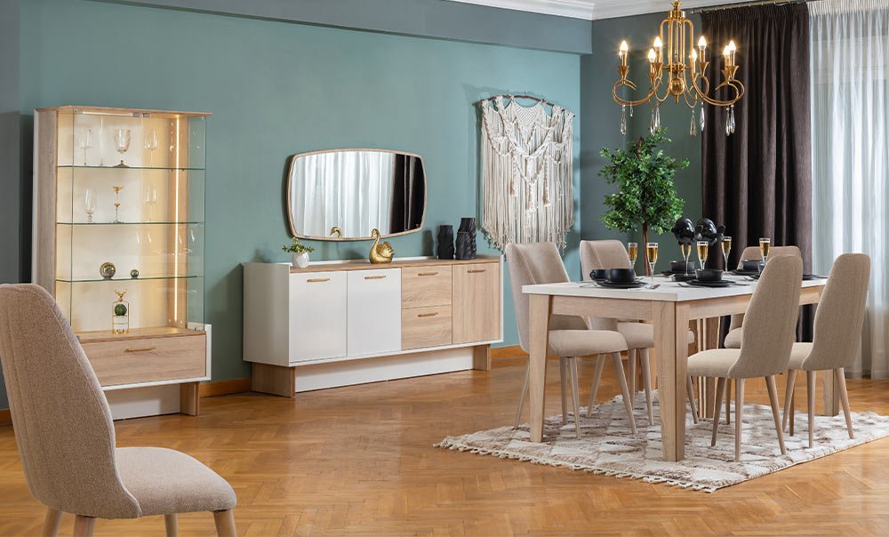 غرفة سفرة ريو مع 6 كراسي - kabbanifurniture