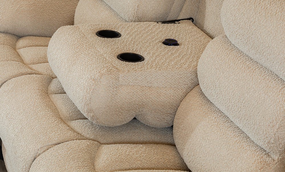 كنبة ريكلاينر كرافت ثلاثية - kabbanifurniture