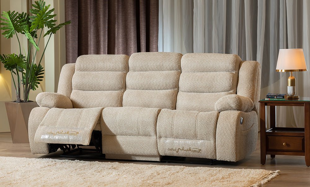 كنبة ريكلاينر كرافت ثلاثية - kabbanifurniture