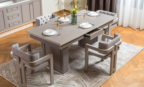 ترابيزة سفرة لاتيه + 6 كراسي - kabbanifurniture