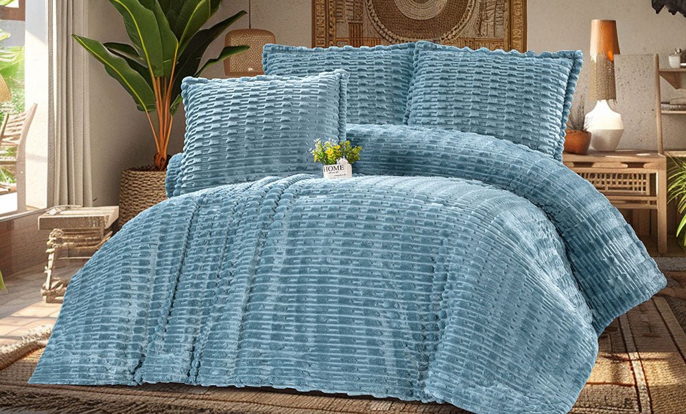 لحاف فرو مودرن دبل 3 قطع - kabbanifurniture