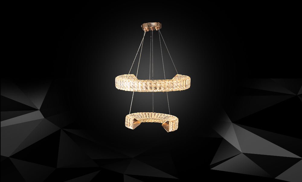 LM - 9960/400+600 - C - CRYSTAL LED معلقة - kabbanifurniture