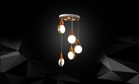 معلقة ليد 80028 /5+3 - French Gold - kabbanifurniture