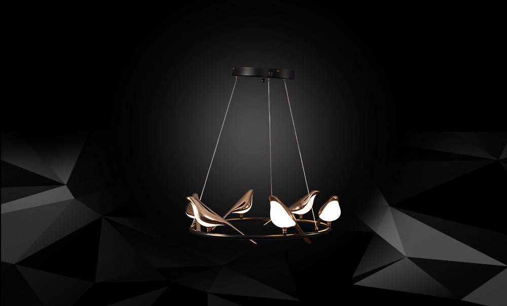 معلقة ليد LM - 9055 - 6 - BK+GD - kabbanifurniture