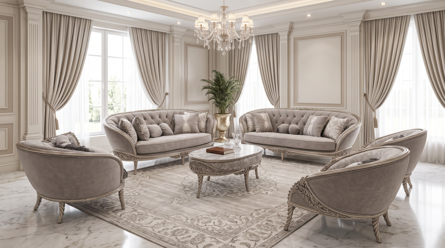 Silver Salon Set 1