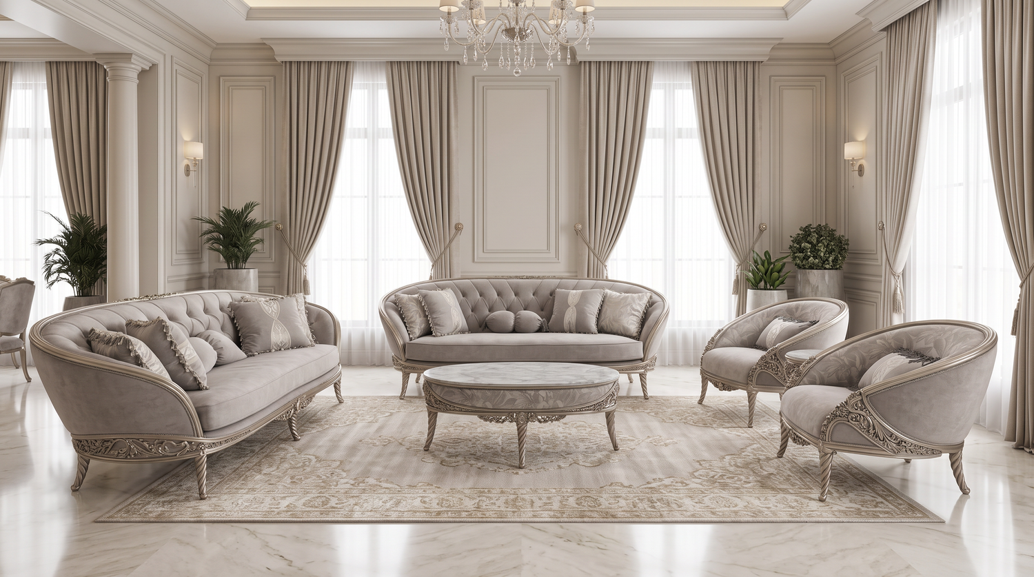 Silver Salon Set 2