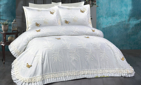 مفرش عروس فلورا 6 قطع - kabbanifurniture