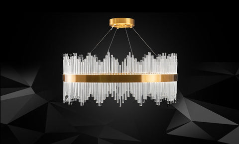 نجفة كريستال LM - 2049/D800 - GD+BR - kabbanifurniture