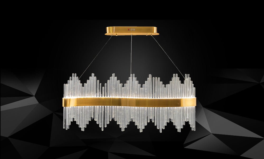 نجفة كريستال LM - 2049/L800 - 200 - GD+BR - kabbanifurniture