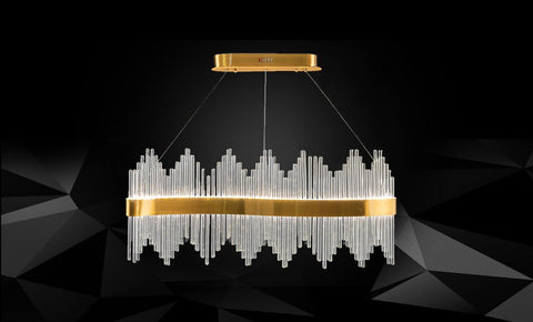 نجفة كريستال LM - 2049/L800 - 200 - GD+BR - kabbanifurniture