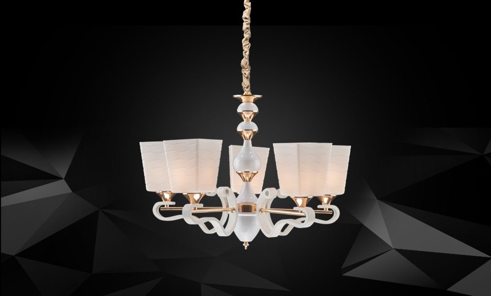 نجفة LM - 7886A/5 - FGD+WT - kabbanifurniture