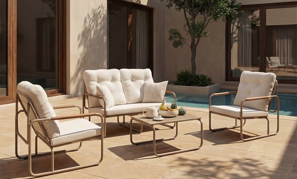 طقم كلاس ألمونيوم - kabbanifurniture