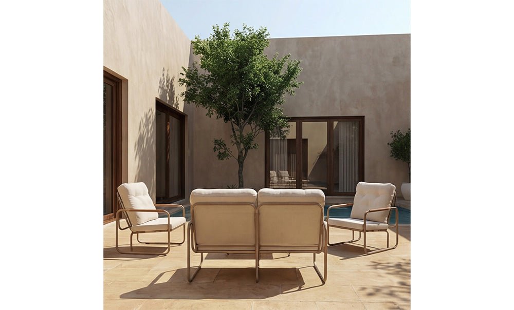 طقم كلاس ألمونيوم - kabbanifurniture