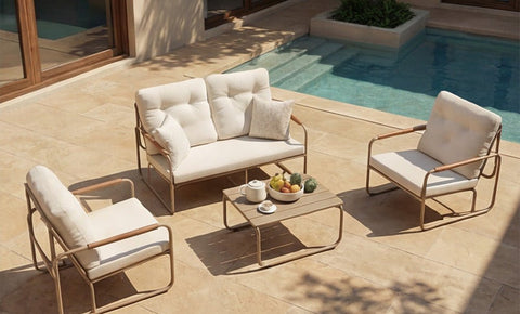 طقم كلاس ألمونيوم - kabbanifurniture