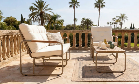 طقم كلاس ألمونيوم - kabbanifurniture